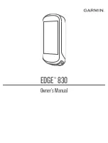 Garmin EDGE 830 Owner'S Manual preview