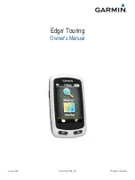 Garmin EDGE Touring Owner'S Manual preview