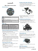 Preview for 1 page of Garmin Edge Remote Instructions