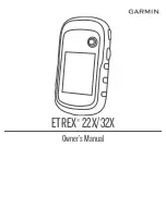 Preview for 1 page of Garmin ETREX 22X User Manual