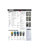 Preview for 2 page of Garmin eTrex - Hiking GPS Receiver Specification Sheet