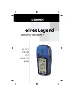 Предварительный просмотр 1 страницы Garmin Etrex Legend - GPS Receiver Owner'S Manual And Reference Manual