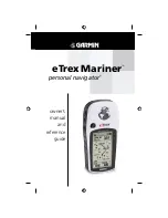 Garmin eTrex Mariner Owner'S Manual And Reference Manual preview