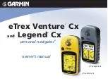 Предварительный просмотр 1 страницы Garmin eTrex Venture Cx, Legend Cx Owner'S Manual