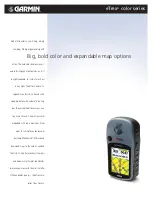 Preview for 1 page of Garmin eTrex Venture - Hiking GPS Receiver Specifications