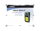 Garmin eTrex Vista C Owner'S Manual предпросмотр