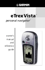 Garmin eTrex Vista Owner'S Manual And Reference Manual preview