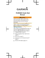 Предварительный просмотр 1 страницы Garmin F4ARGA00 Quick Start Manual