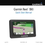 Preview for 1 page of Garmin fleet 590 Quick Start Manual