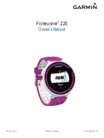 Предварительный просмотр 1 страницы Garmin Forerunner 220 Owner'S Manual