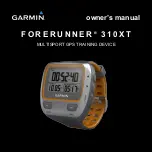 Garmin Forerunner 310XT - Running GPS Receiver Owner'S Manual preview