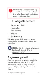 Preview for 47 page of Garmin Forerunner 310XT - Running GPS Receiver Quick Release Instructions