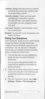 Предварительный просмотр 5 страницы Garmin Forerunner 35 Quick Start Manual