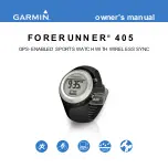 Предварительный просмотр 1 страницы Garmin Forerunner 405 Owner'S Manual