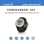 Предварительный просмотр 1 страницы Garmin Forerunner 405 Quick Start Manual