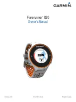 Preview for 1 page of Garmin Forerunner 620 Owner'S Manual