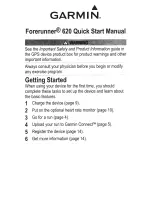 Garmin Forerunner 620 Quick Start Manual preview