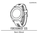 Предварительный просмотр 1 страницы Garmin FORERUNNER 935 Owner'S Manual