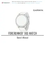 Preview for 1 page of Garmin FORERUNNER 965 Nero Owner'S Manual