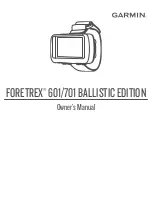 Предварительный просмотр 1 страницы Garmin FORETREX 601 BALLISTIC EDITION Owner'S Manual