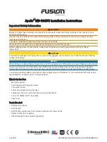 Garmin Fusion Apollo MS-RA670 Installation Instructions Manual preview