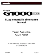 Preview for 1 page of Garmin G1000 NXi Supplemental Maintenance Manual