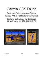 Garmin G3X Touch Maintenance Manual preview