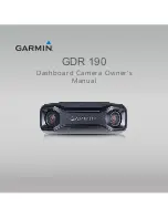 Предварительный просмотр 1 страницы Garmin GDR 190 Owner'S Manual