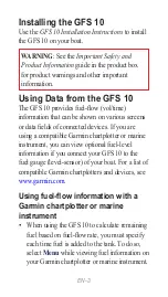 Preview for 3 page of Garmin GFS 10 - Fuel Sensor Quick Reference Manual