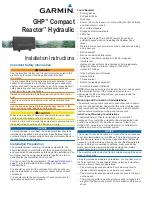 Preview for 1 page of Garmin GHP Compact Reactor Hydraulic Installaiton Instructions