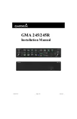 Garmin GMA 245 Installation Manual preview