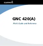 Предварительный просмотр 1 страницы Garmin GNC 420 Pilot'S Manual & Reference