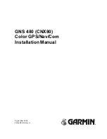 Preview for 1 page of Garmin GNS 480 Installation Manual