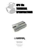 Предварительный просмотр 1 страницы Garmin GPS 10x Technical Specifications