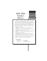 Preview for 3 page of Garmin GPS 12CX Owner'S Manual