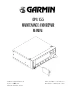 Preview for 1 page of Garmin GPS 155 Repair Manual