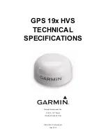 Garmin GPS 19x HVS Technical Specifications preview