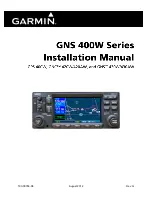 Garmin GPS 400W Installation Manual предпросмотр