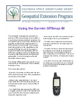 Preview for 1 page of Garmin GPS 60 - Hiking GPS Receiver Using Manual