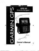 Preview for 1 page of Garmin GPS 65 Personal Navigator Owner'S Manual