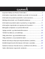 Preview for 1 page of Garmin GPS 72H Safety And Product Information