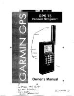 Garmin GPS 75 Owner'S Manual preview