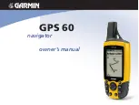 Preview for 1 page of Garmin GPS GPS 60 Owner'S Manual