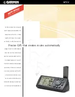 Preview for 1 page of Garmin GPS V Specification