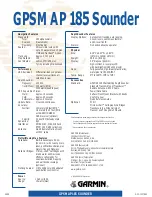 Preview for 2 page of Garmin GPSMAP 185 Sounder Specification