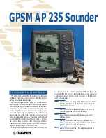 Предварительный просмотр 1 страницы Garmin GPSMAP 235 Sounder Specification