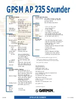 Preview for 2 page of Garmin GPSMAP 235 Sounder Specification