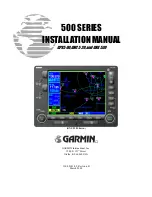 Preview for 1 page of Garmin GPSMAP 500 Series Installation Manual