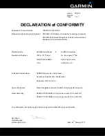 Garmin GPSMAP 6008 Declaration Of Conformity preview