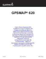 Preview for 1 page of Garmin GPSMAP 620 Owner'S Manual Supplement